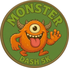 The Monster Dash 5k logo