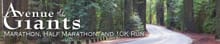 2026 Avenue of the Giants Marathon logo