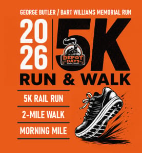 Depot Days Rail Run 5K Logo
