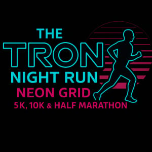 The TRON Night Run: Neon Grid 5K & 10K & Half Marathon Logo
