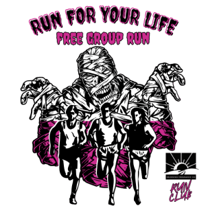 Run For Your Life! Free Halloween Group Run! Logo