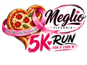 Meglio's Run for the Pizza 5K Logo