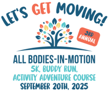 LET’S GET MOVING EVENT & 5K (3rd Annual) logo