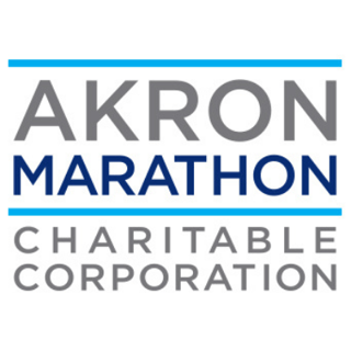 2026 Akron Marathon Blue Line Charity Partner Application Logo