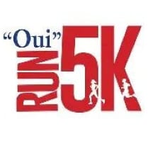 The "Oui" Run 5K logo
