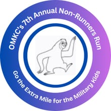 The OMKC Non-Runners Run or Go the Extra Mile for the Military Kids logo