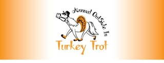 14th Annual Out Side In 5k Turkey Trot Logo