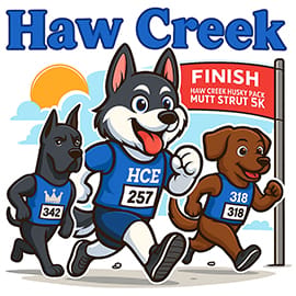 Husky Pack Mutt Strut 5K Run/Walk Logo