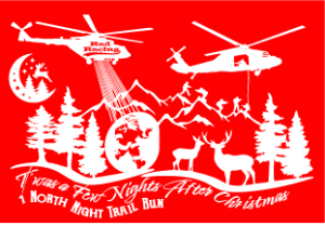 T'was a few nights after Christmas Night Trail Run Logo