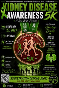 Kidney Disease Awareness 5K & 1 Mile Fun Run/Walk Natchitoches, Louisiana logo