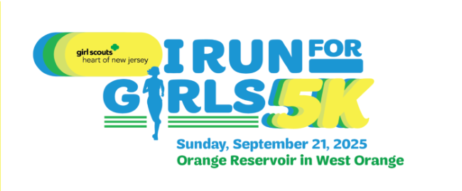 I Run for Girls 5K - Girl Scouts Heart of New Jersey Run/Walk logo