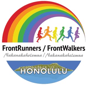Honolulu FrontRunners/FrontWalkers  -- PRIDE RUN/WALK 5K Logo