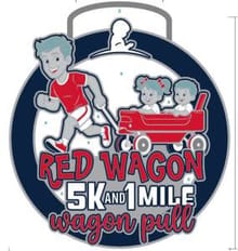 Red Wagon 5K and 1 Mile Wagon Pull logo