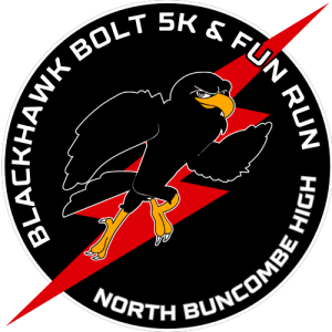Blackhawk Bolt 5K & Fun Run at North Buncombe High School Logo