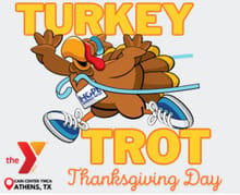 2026 Turkey Trot Athens TX 5K & 1 Mile Family Run benefiting Hope Springs Water on Thanksgiving Day 11/26/26 logo