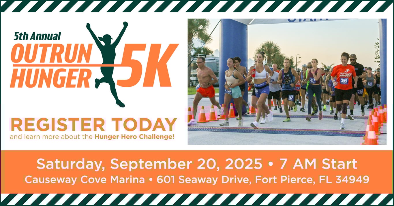 Treasure Coast Food Banks 5th Annual Out Run Hunger 5K logo