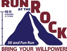 Community "Run at the Rock" 5K (Run at the Rock 5K Trail Run) logo