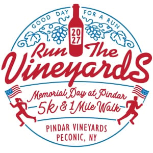 Run the Vineyards - Memorial Day at Pindar 5K Logo