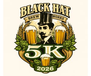 Black Hat Brew 5k Logo
