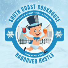 Hangover Hustle 5K & Miniest Mini Marathon logo