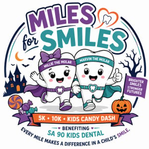 Miles For Smiles - 5K, 10K, Kids Candy Dash Logo