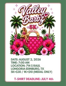 Valley Barbz 5K logo