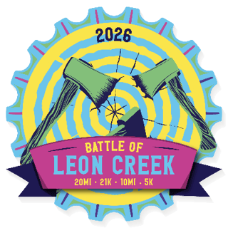 2026 Alamo Beer Challenge Race 4 of 4 Battle of Leon Creek 20 mile, 10 mile and 5k Logo