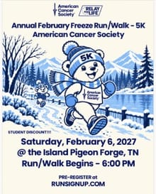 February Freeze 5K - Pigeon Forge logo