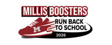 Millis Boosters Run Back to School logo