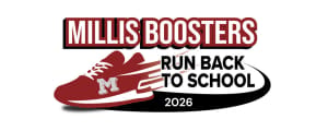 Millis Boosters Run Back to School Logo