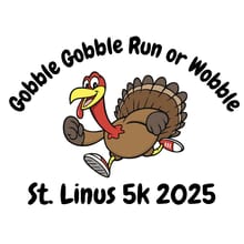 Gobble Gobble Run or Wobble 5K logo