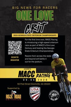 One Love Crit & Georgia State Criterium Championships Logo