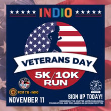 Indio Veterans Day 5K & 10K Run/Walk logo