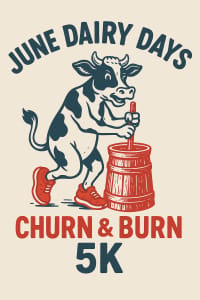 June Dairy Days Churn & Burn 5k Run/Walk logo
