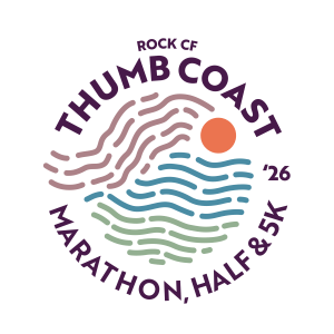 Rock CF Thumb Coast Marathon, Half Marathon, and 5K Logo