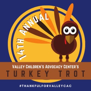 Valley Children's Advocacy Center's 15th Annual The Club of Staunton Turkey Trot Run/Walk Logo