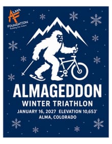 ALMAGEDDON Winter Triathlon presented by the Alma Foundation logo