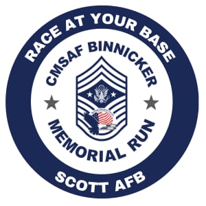 Scott AFB - CMSAF Binnicker Memorial Run - Race at Your Base Logo