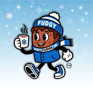 Burton Kiwanis Hot Fudge 5K Run/Walk Logo