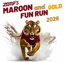 LAMP's Maroon and Gold Fun Run 2026 logo
