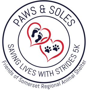 Paws & Soles Saving Lives with Strides 5K & 10K Run/Walk- Benefiting the Friends of Somerset Regional Animal Shelter Logo