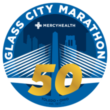 MERCY HEALTH GLASS CITY MARATHON logo