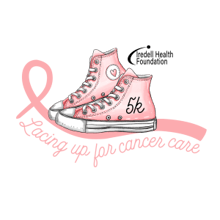 Lacing Up for Cancer Care 5k & 1mile run/walk logo