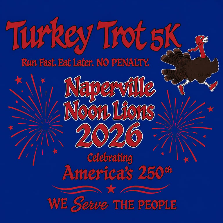 Naperville Noon Lions Turkey Trot logo