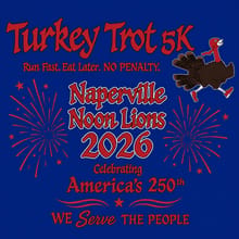 Naperville Noon Lions Turkey Trot logo