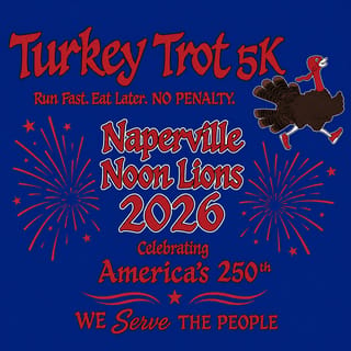Naperville Noon Lions Turkey Trot Logo