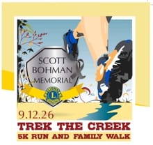 2026 Trek the Creek Scott Bohman Memorial 5K logo