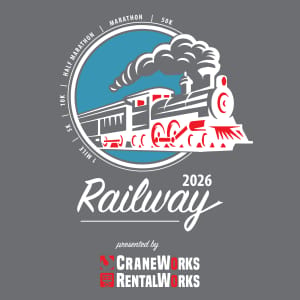 Railway Marathon & Half Marathon presented by CraneWorks Logo