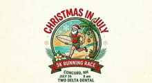 Christmas In July 5K Running Race logo