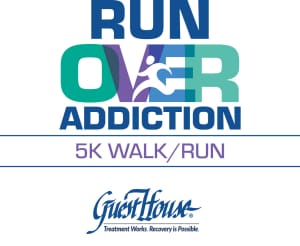 GUEST HOUSE RUN OVER ADDICTION 5K FAMILY FUN WALK/RUN Logo